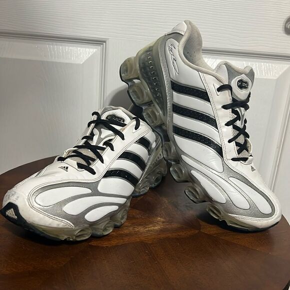 🔥🏈 RARE VINTAGE ADIDAS REGGIE BUSH MICROBOUNCE Men Sz 11.5 RUNNING SHOES NFL - Picture 1 of 16